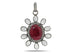 Pave Diamond Rosecut Ruby and Moonstone Pendant, (DPM-1206)